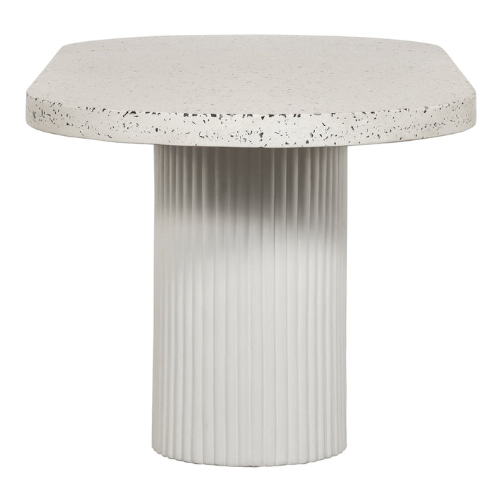 DECO WHITE TERRAZZO OUTDOOR DINING TABLE