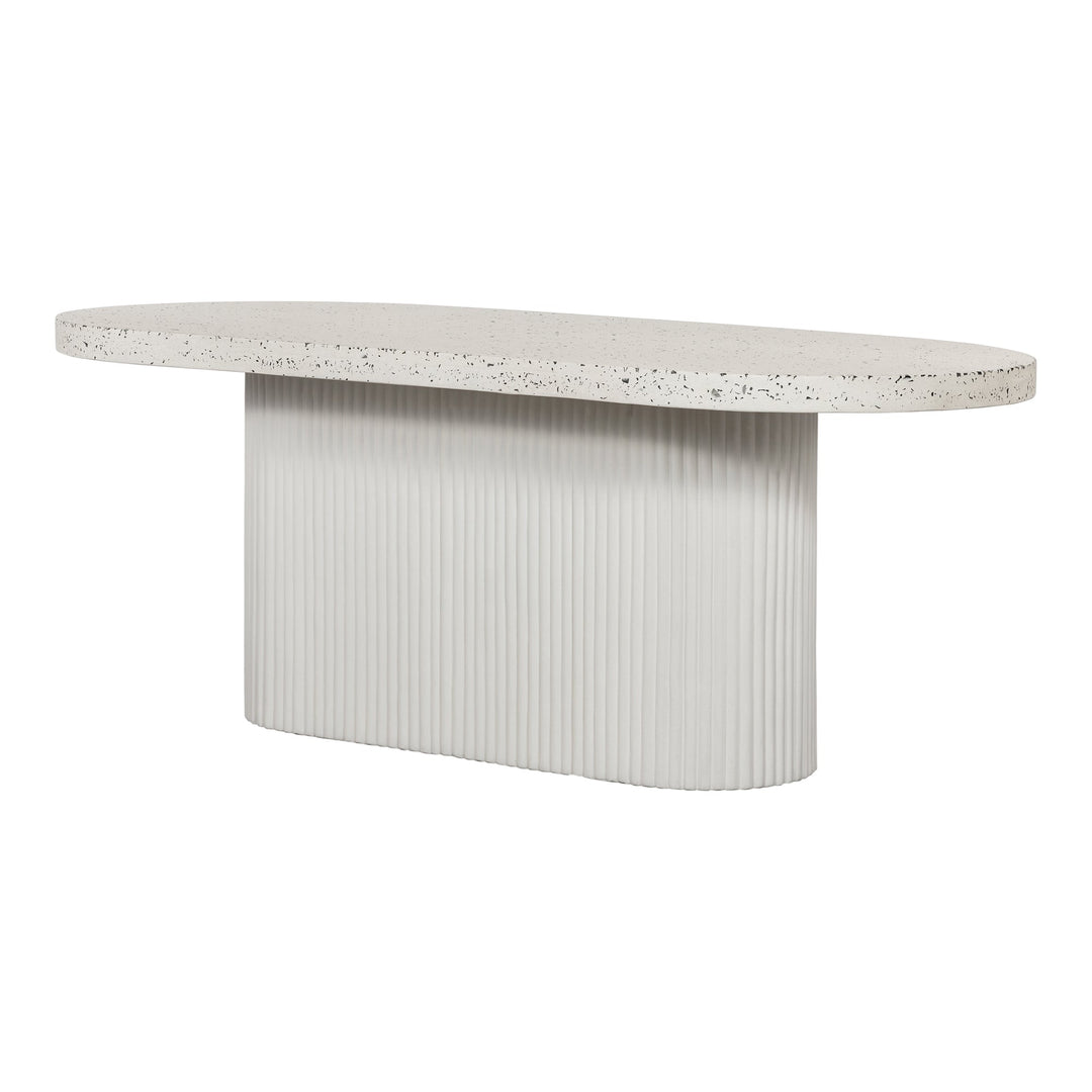 DECO WHITE TERRAZZO OUTDOOR DINING TABLE