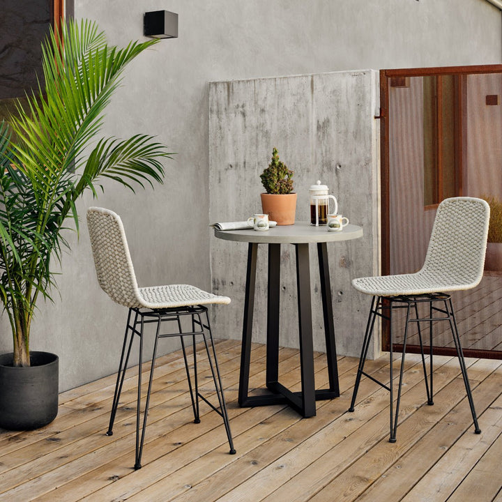 DEMA INDOOR - OUTDOOR ROPE SWIVEL BAR STOOL