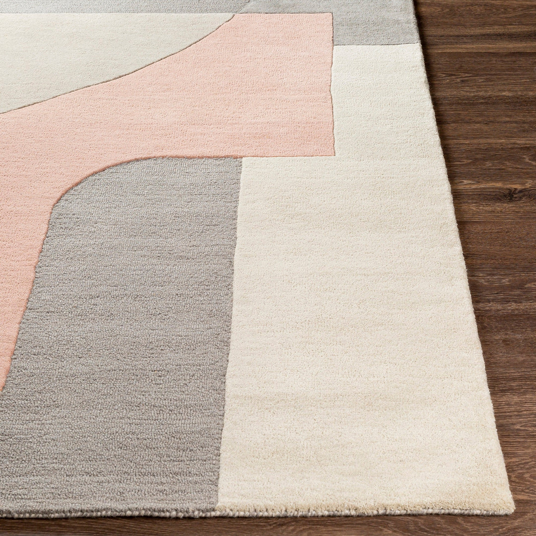 DEMI TUFTED WOOL RUG: BLUSH, GREY