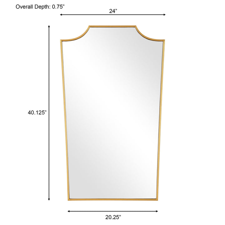 DEMURE ANTIQUE GOLD VANITY MIRROR