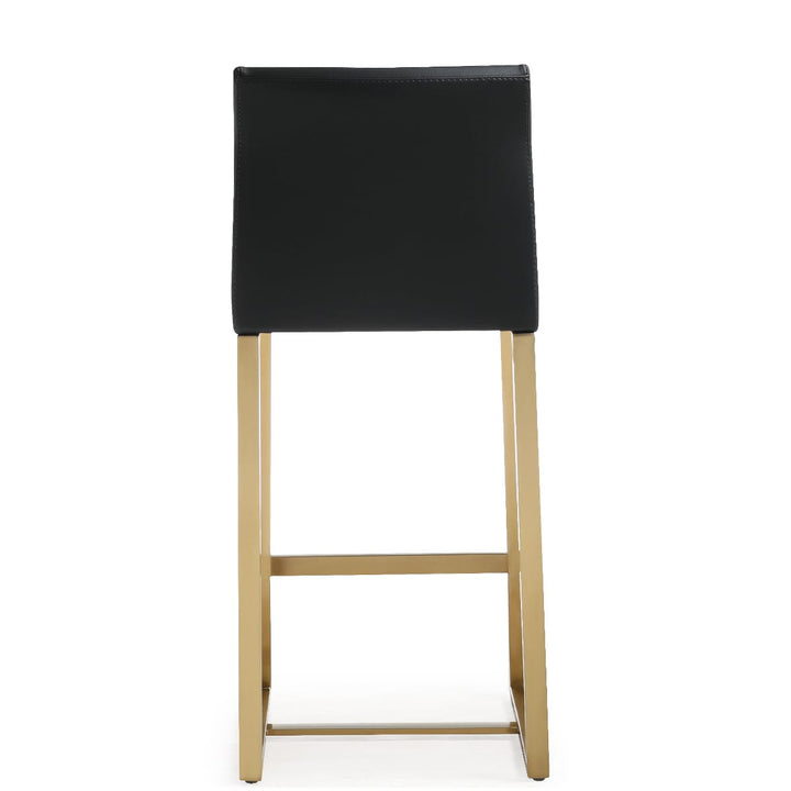 DENMARK COUNTER STOOL: BLACK/GOLD | SET OF 2