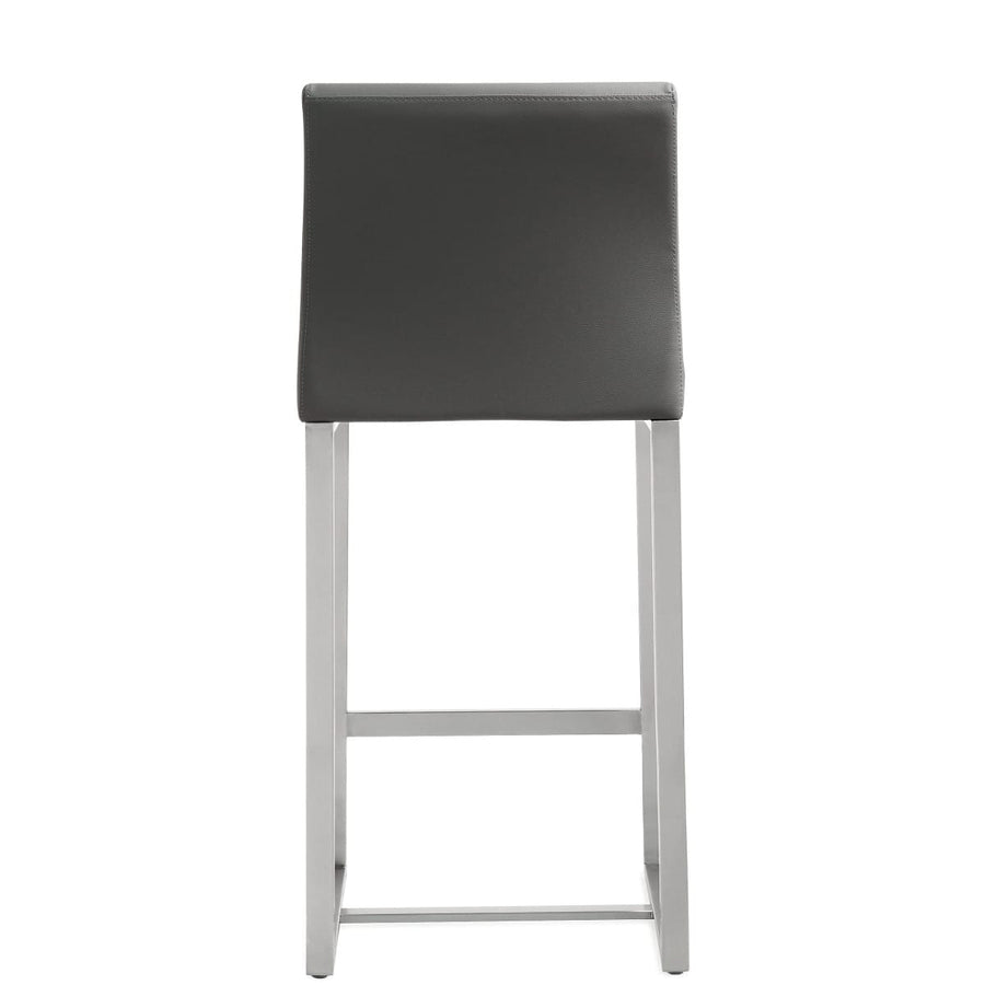 DENMARK COUNTER STOOL: GRAY/STAINLESS | SET OF 2