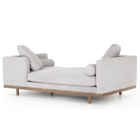 DEVIN TETE A TETE CHAISE: VAIL SILVER