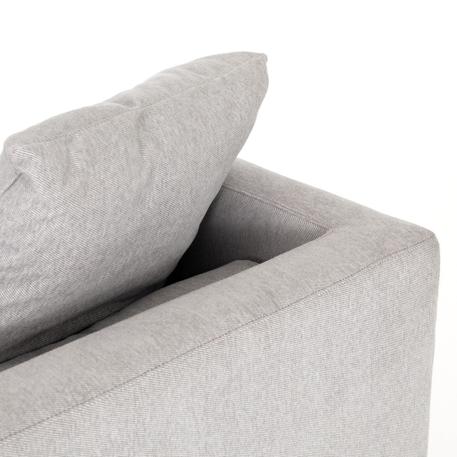 DEVIN TETE A TETE CHAISE: VAIL SILVER