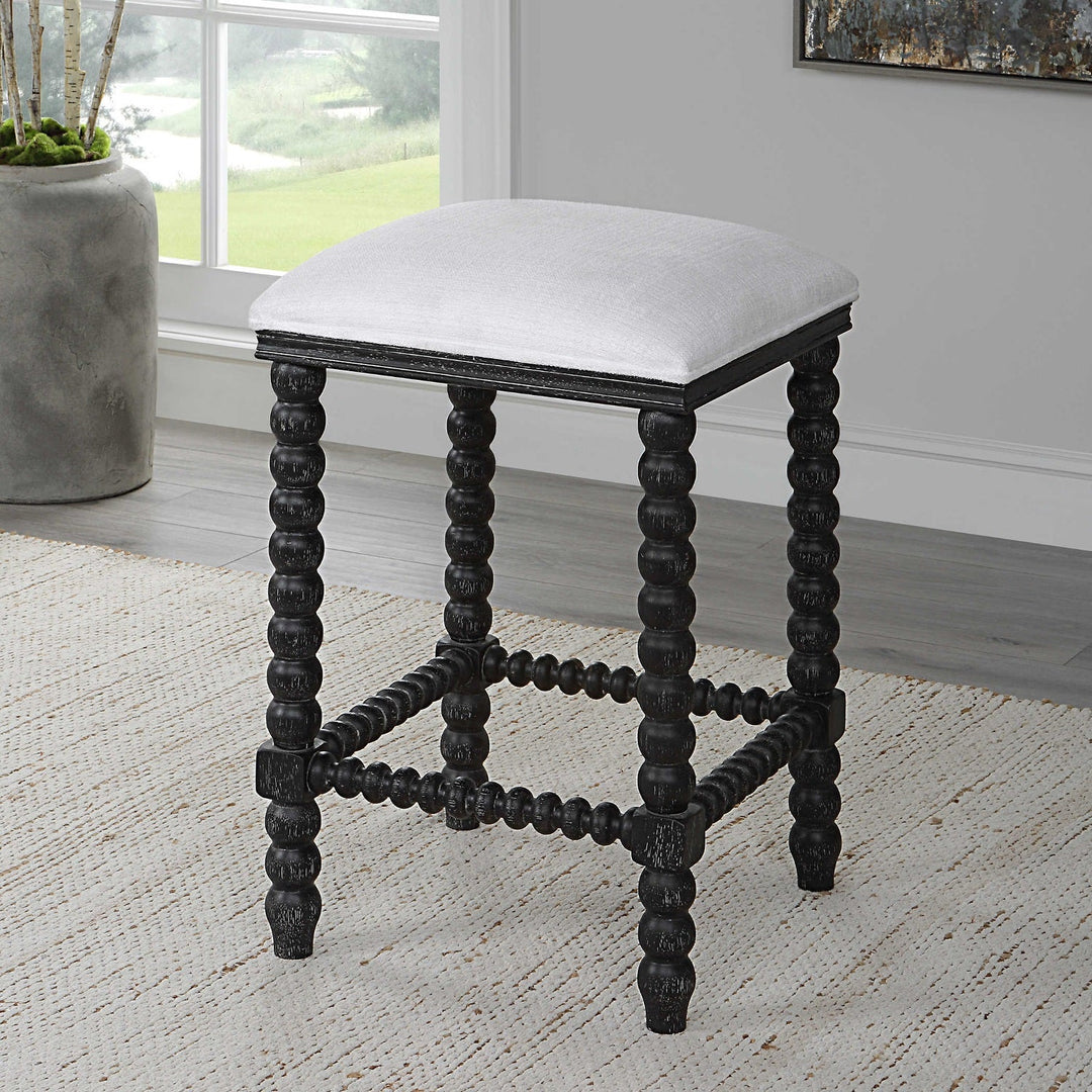 DHARMA CERUSED BLACK COUNTER STOOL