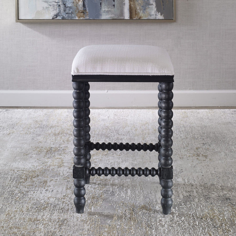 DHARMA CERUSED BLACK COUNTER STOOL