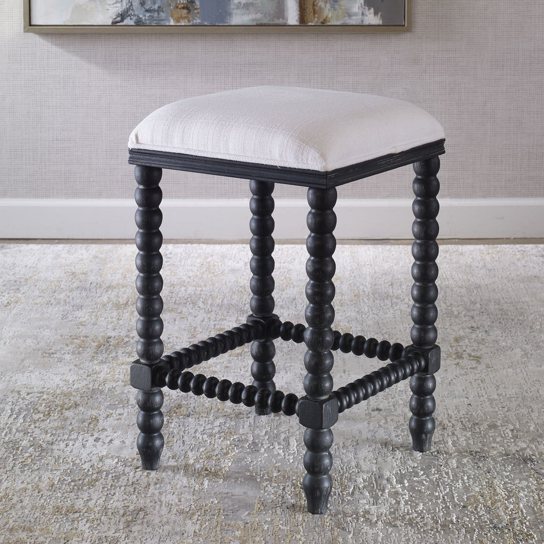 DHARMA CERUSED BLACK COUNTER STOOL