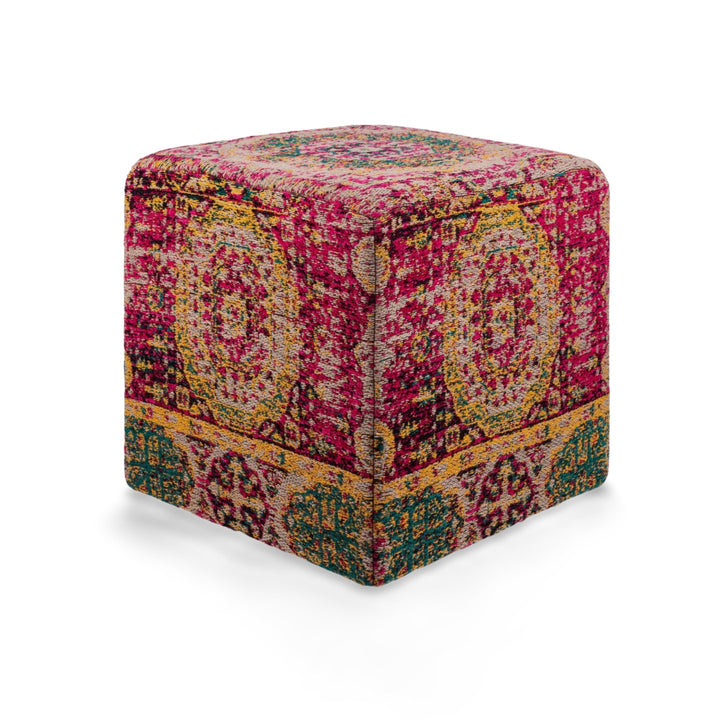 DHARMA CUBE OTTOMAN: FUCHSIA, EMERALD