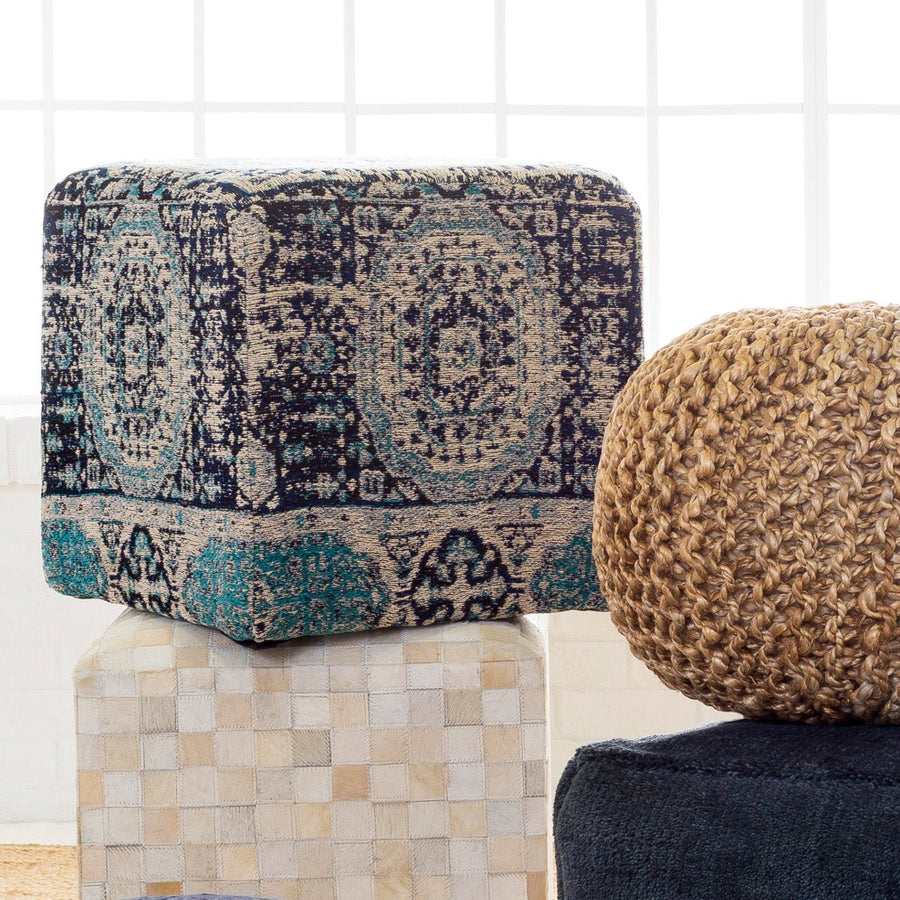 DHARMA CUBE OTTOMAN: NAVY