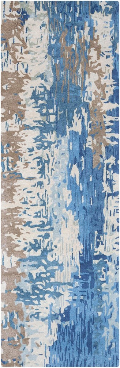 DIBA WOOL RUG: BLUE