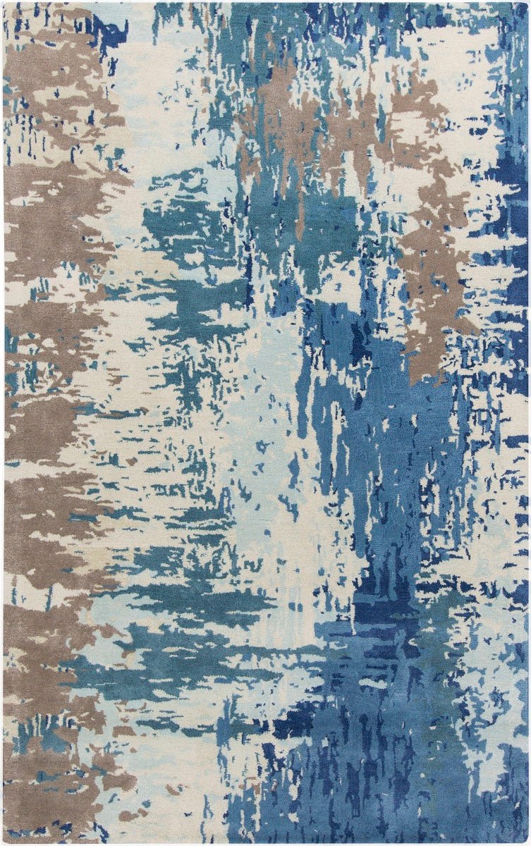 DIBA WOOL RUG: BLUE