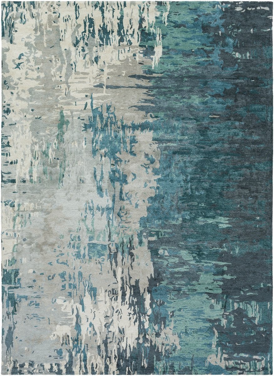 DIBA WOOL RUG: TEAL