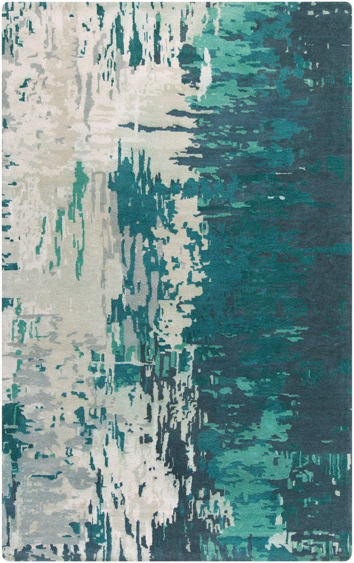 DIBA WOOL RUG: TEAL