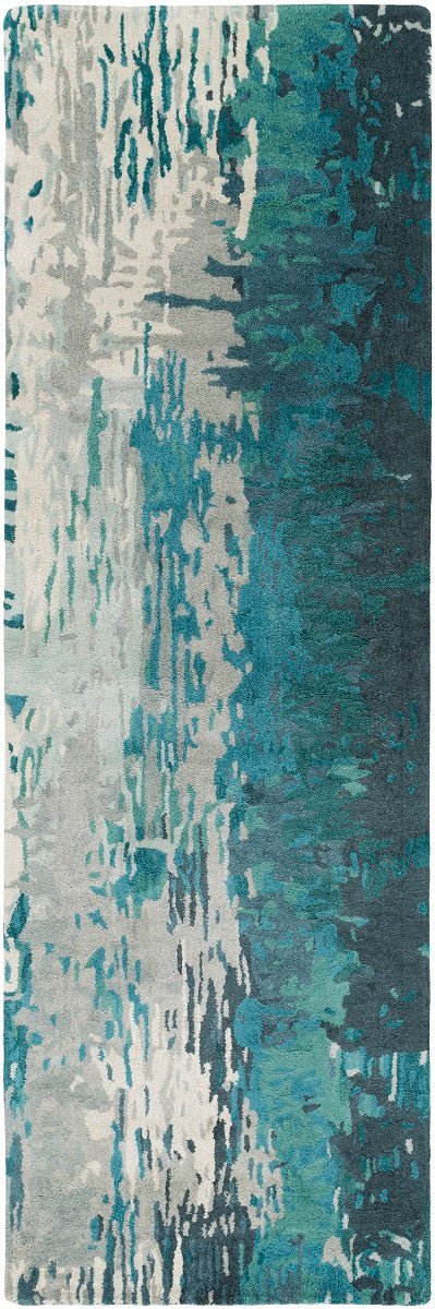 DIBA WOOL RUG: TEAL