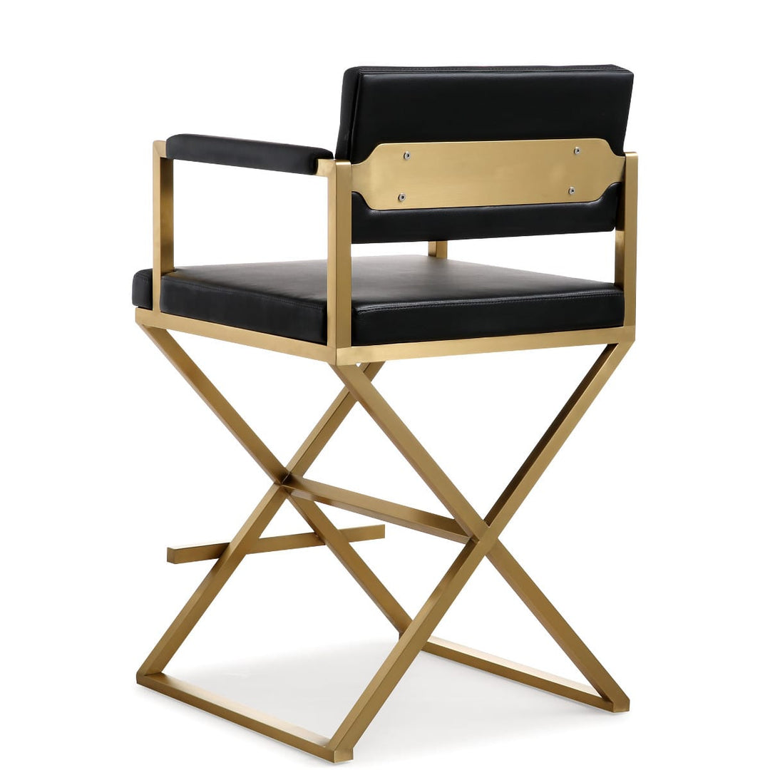 DIRECTOR COUNTER STOOL: BLACK | GOLD