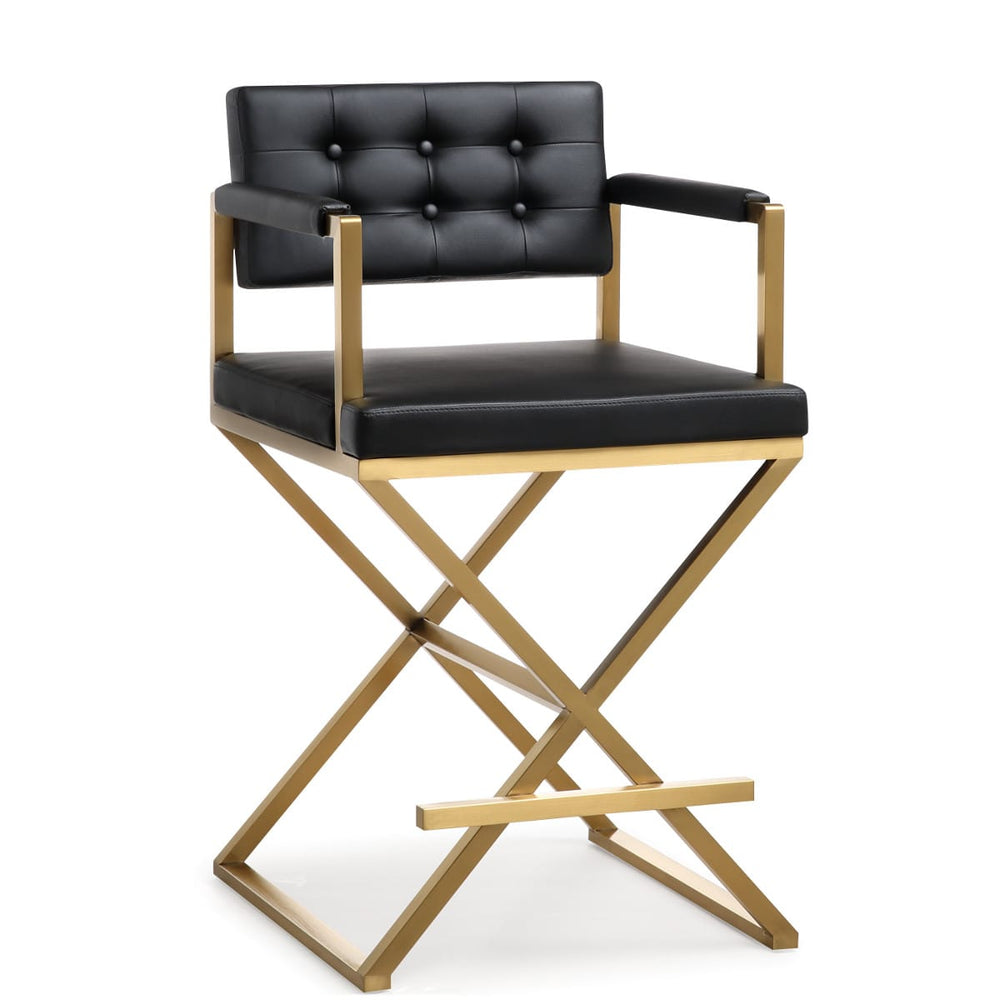 DIRECTOR COUNTER STOOL: BLACK | GOLD