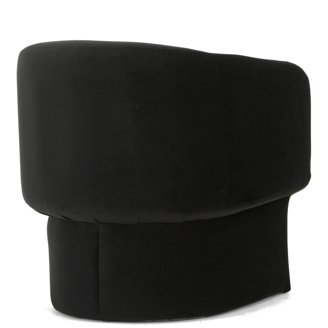 DITA BLACK VELVET BARREL CHAIR