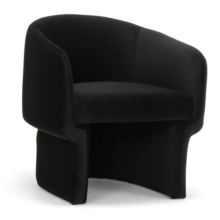 DITA BLACK VELVET BARREL CHAIR