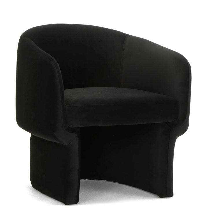 DITA BLACK VELVET BARREL CHAIR