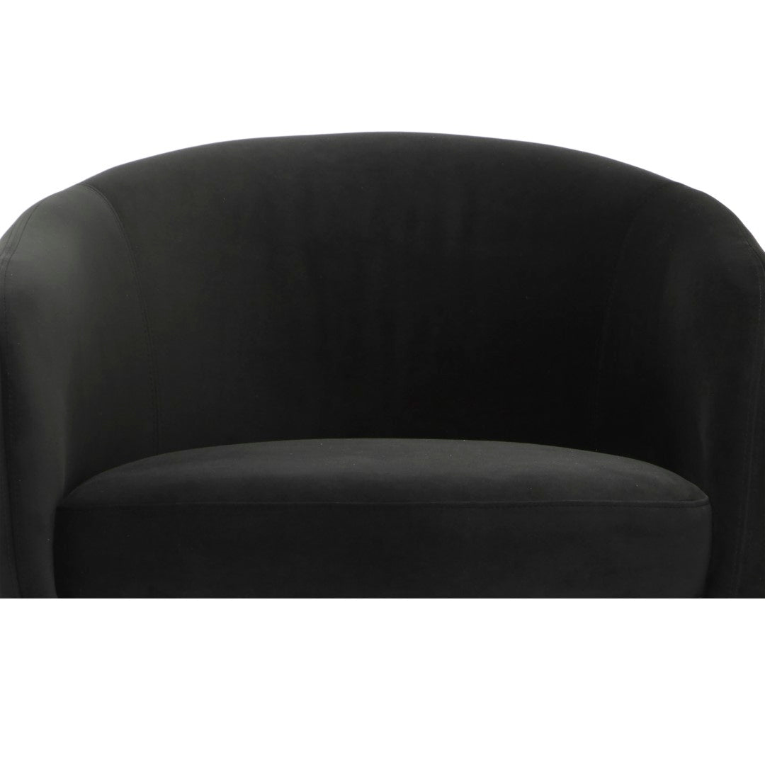 DITA BLACK VELVET BARREL CHAIR