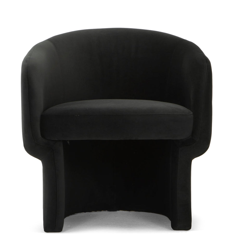 DITA BLACK VELVET BARREL CHAIR