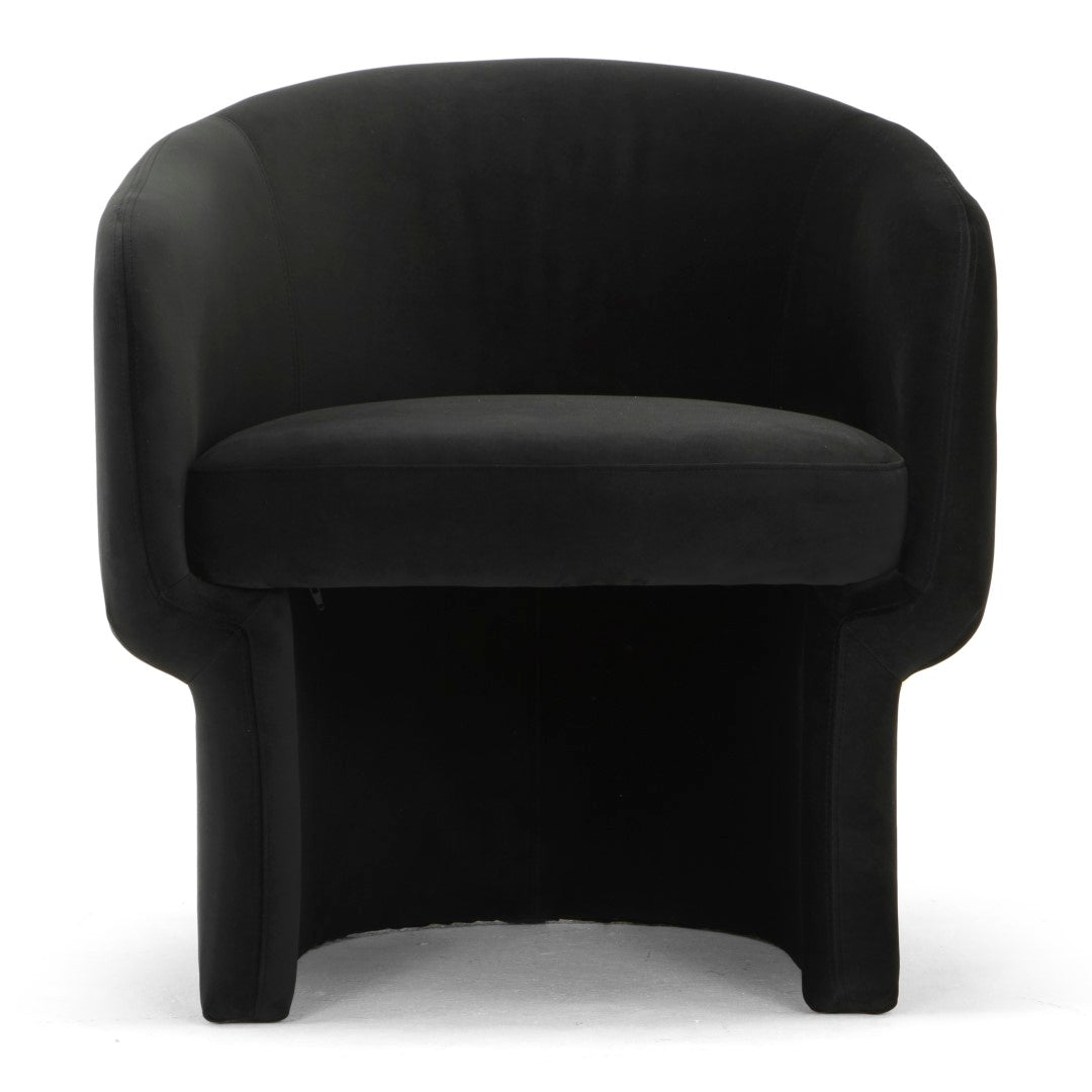 DITA BLACK VELVET BARREL CHAIR