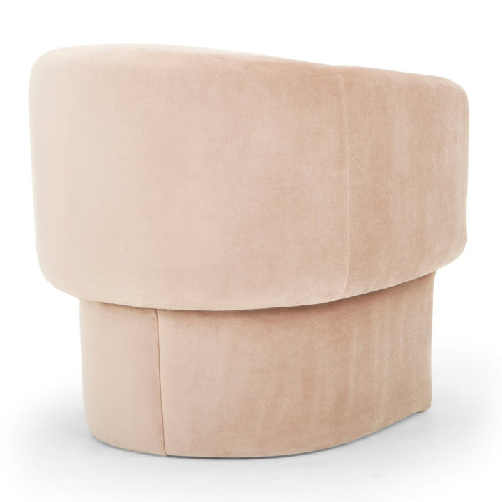 DITA BLUSH PINK VELVET BARREL CHAIR