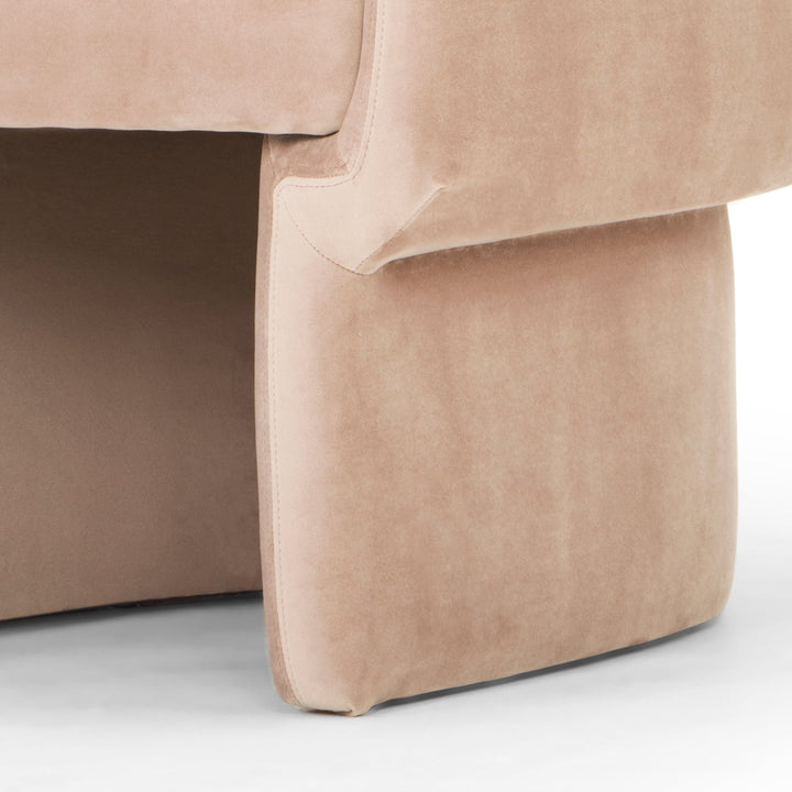 DITA BLUSH PINK VELVET BARREL CHAIR