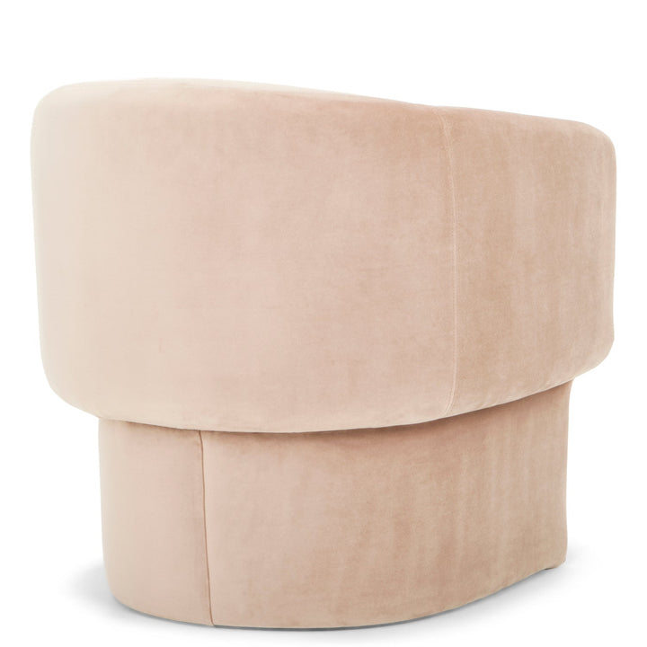 DITA BLUSH PINK VELVET BARREL CHAIR