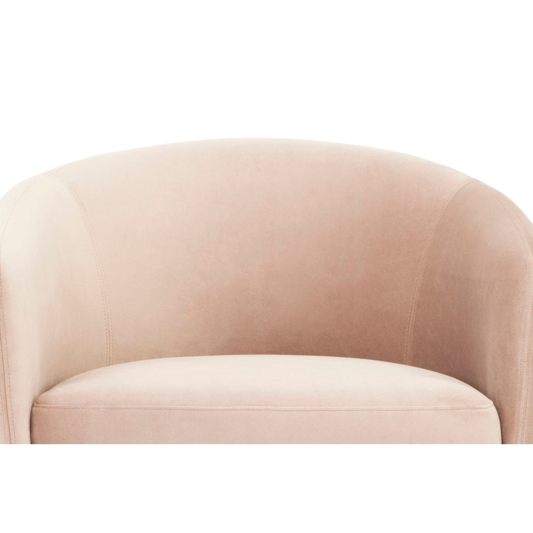 DITA BLUSH PINK VELVET BARREL CHAIR