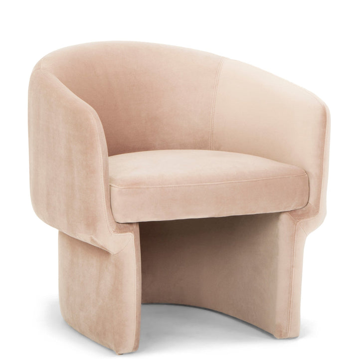 DITA BLUSH PINK VELVET BARREL CHAIR