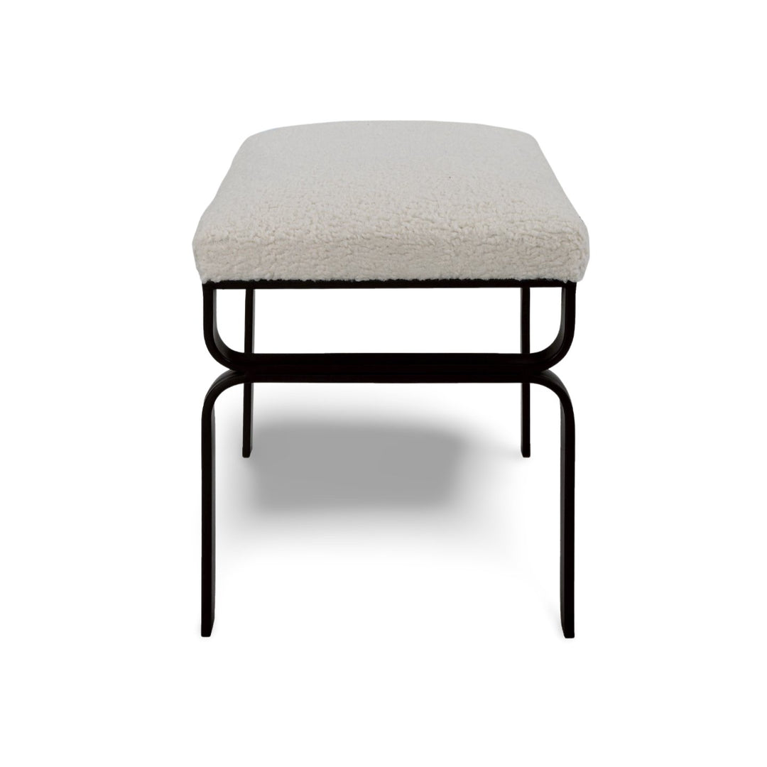 DIVERGE WHITE FUX SHEARLING SMALL BENCH