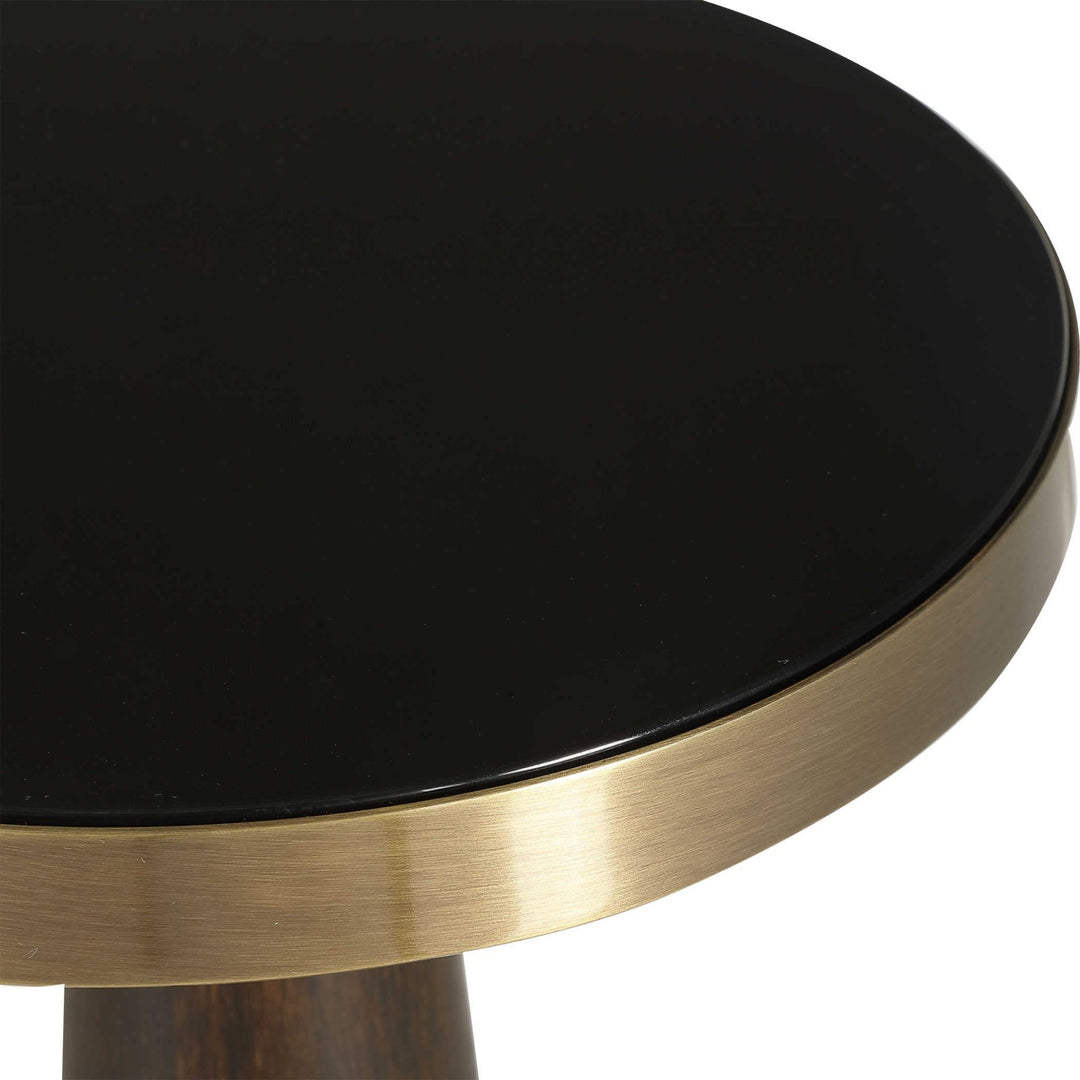 DIXON ESPRESSO & BRASS ACCENT TABLE