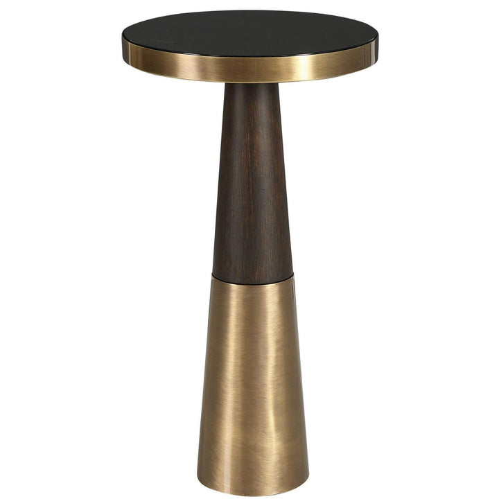 DIXON ESPRESSO & BRASS ACCENT TABLE