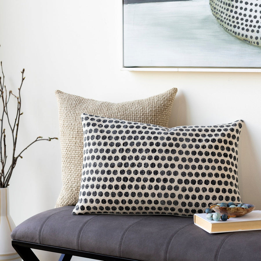 DOLA DOTS WOVEN COTTON PILLOW