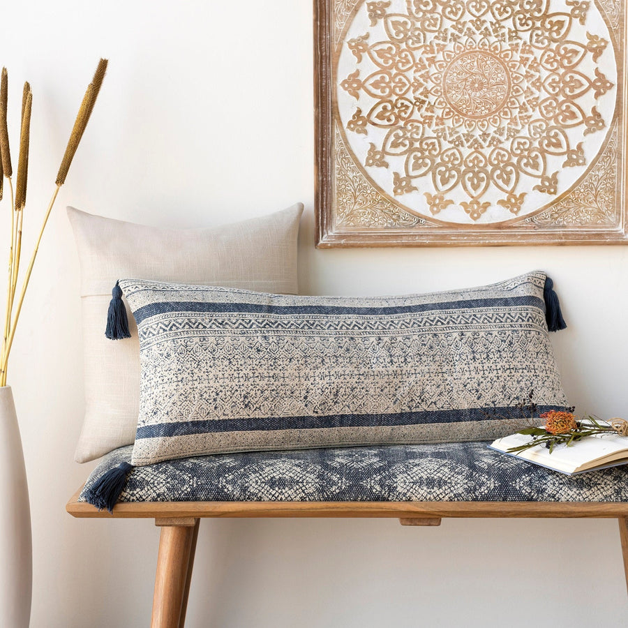 DOLA WOVEN COTTON LUMBAR PILLOW