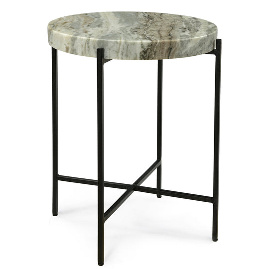 DOT SAND STONE MARBLE ACCENT TABLE