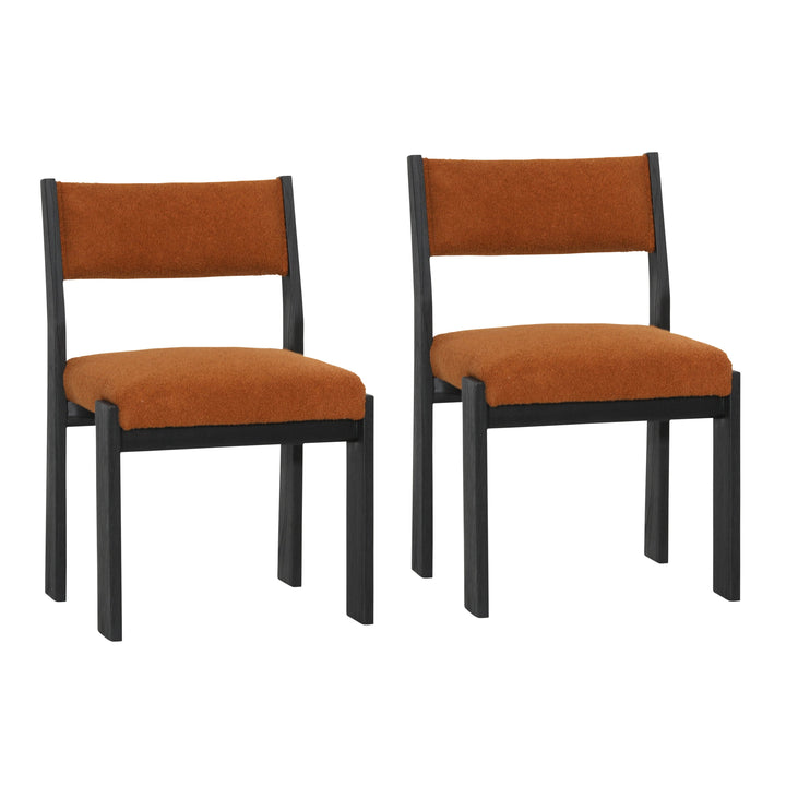 ELIJAH RUST BOUCLE DINING CHAIR | SET OF 2