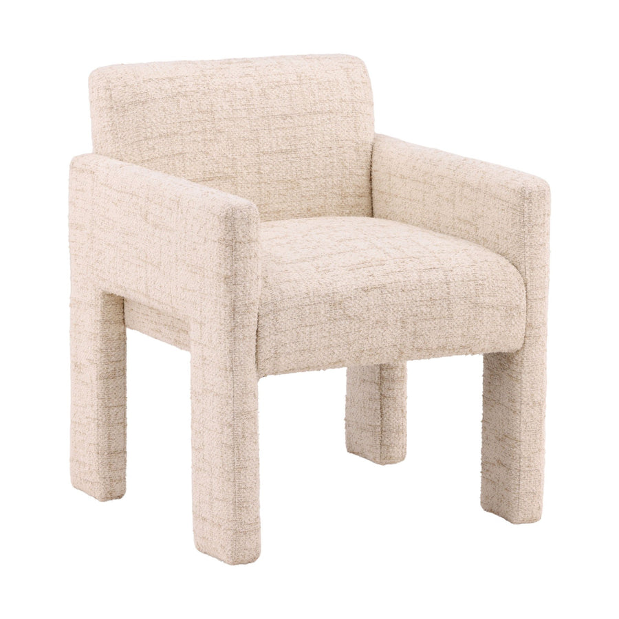 Beige armchair on a white background