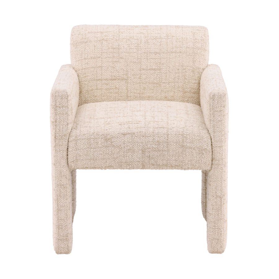 Beige armchair on a white background