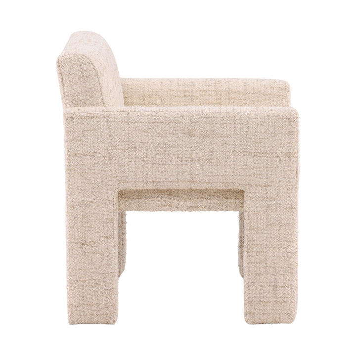 Beige armchair on a white background