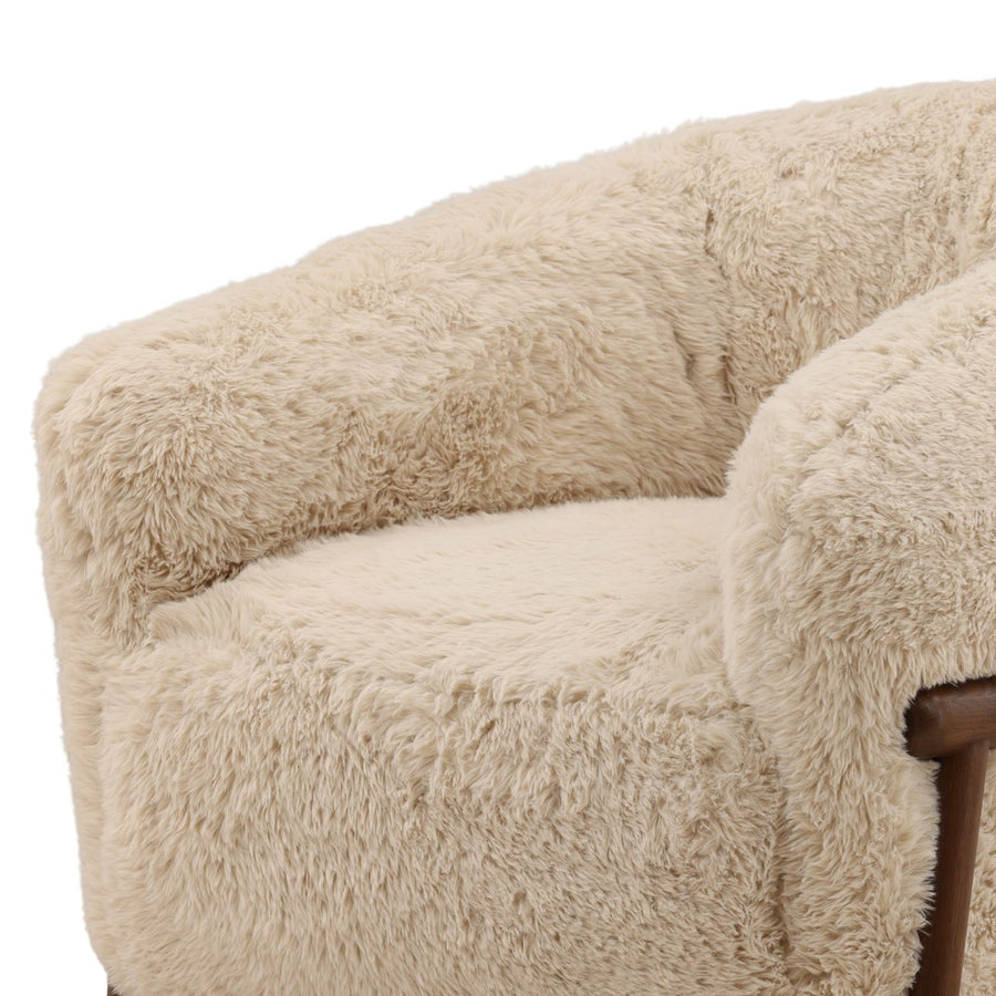 SCOTTY FAUX SHEEPSKIN SHAG ARM CHAIR