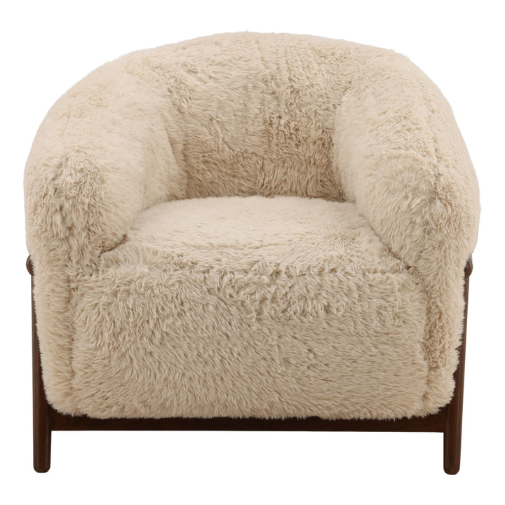 SCOTTY FAUX SHEEPSKIN SHAG ARM CHAIR
