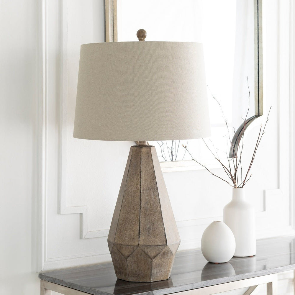 DRESDON LAMP: STONE TAUPE