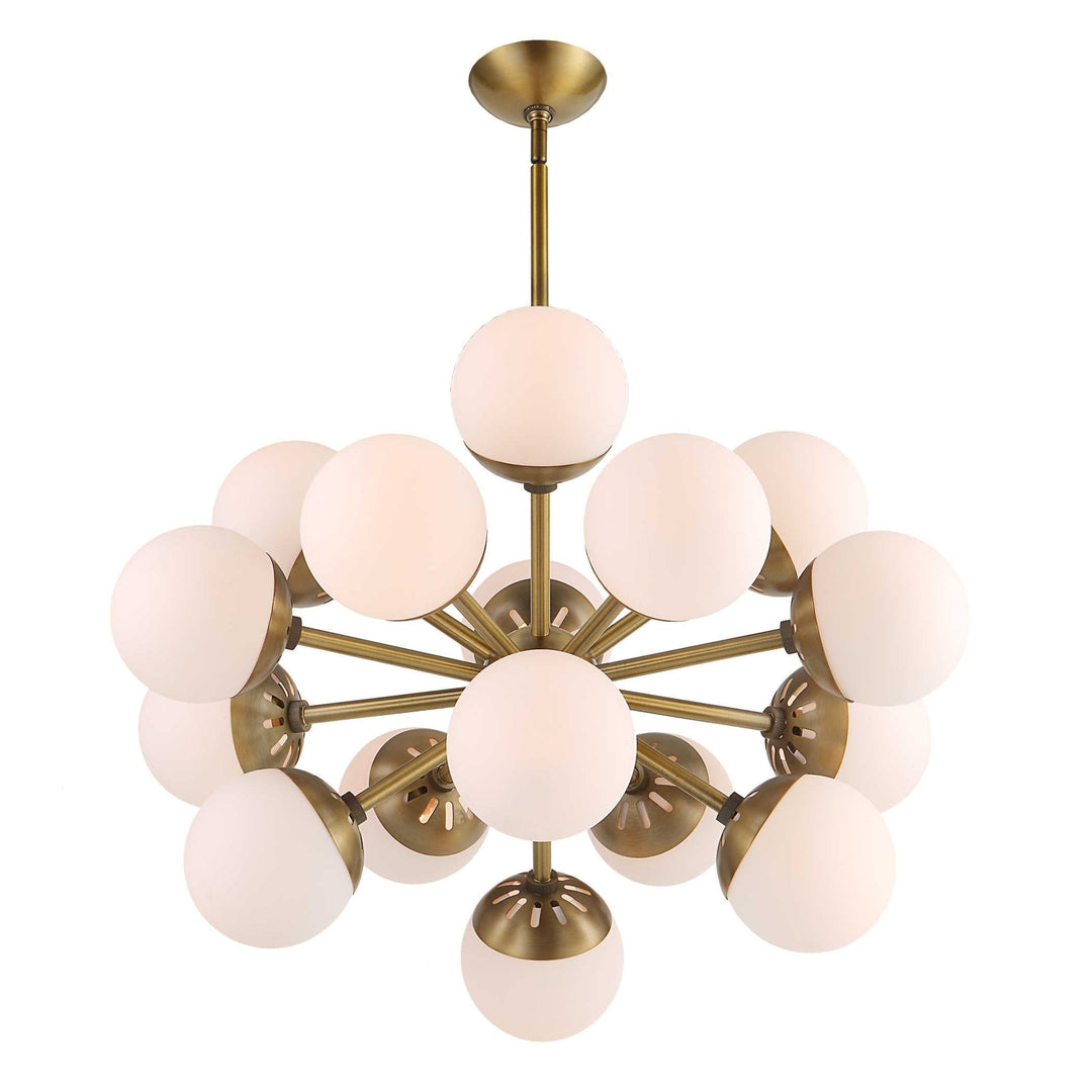 DROPLET ANTIQUE BRASS SPUTNIK CHANDELIER