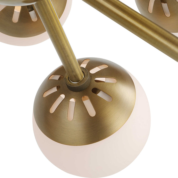 DROPLET ANTIQUE BRASS SPUTNIK CHANDELIER