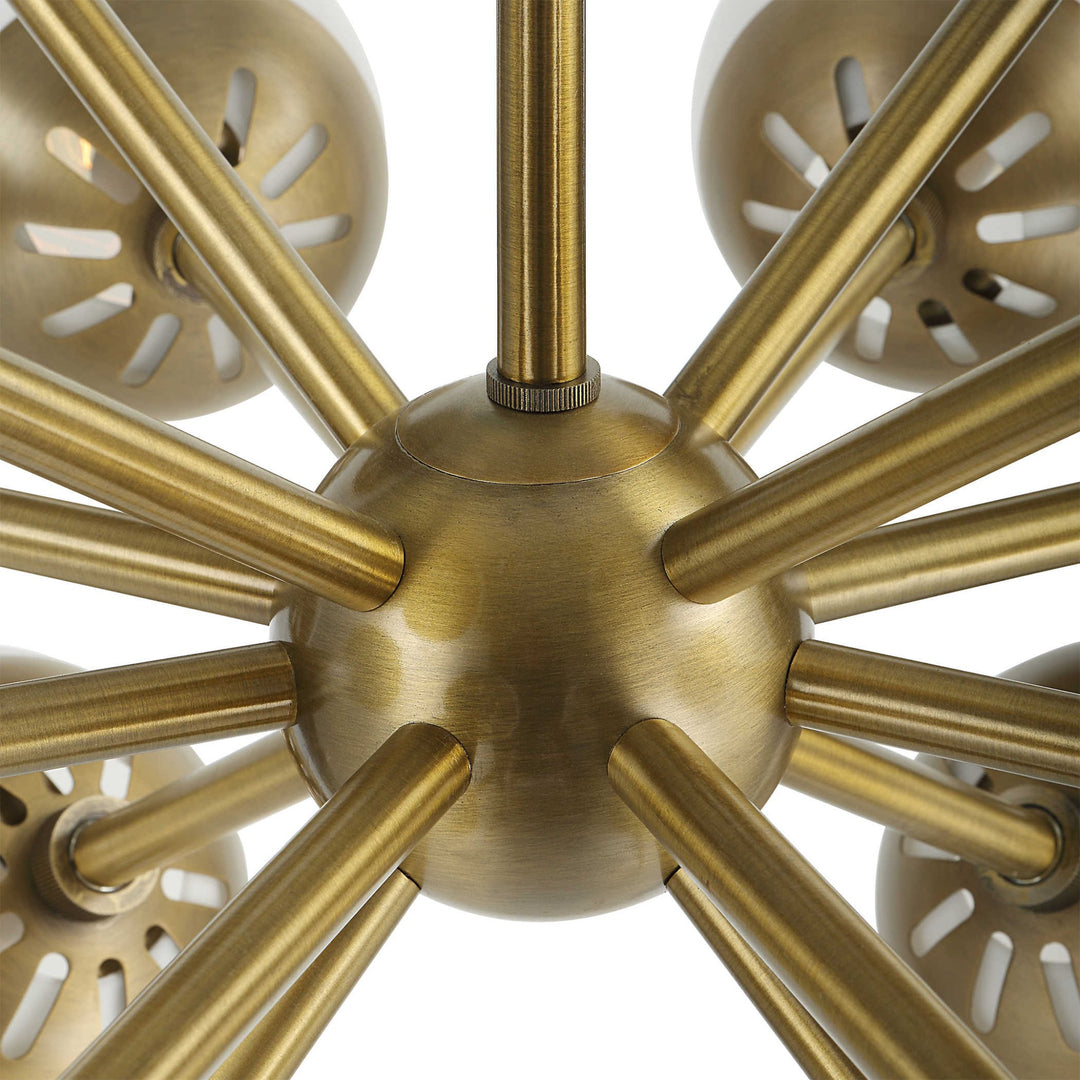 DROPLET ANTIQUE BRASS SPUTNIK CHANDELIER