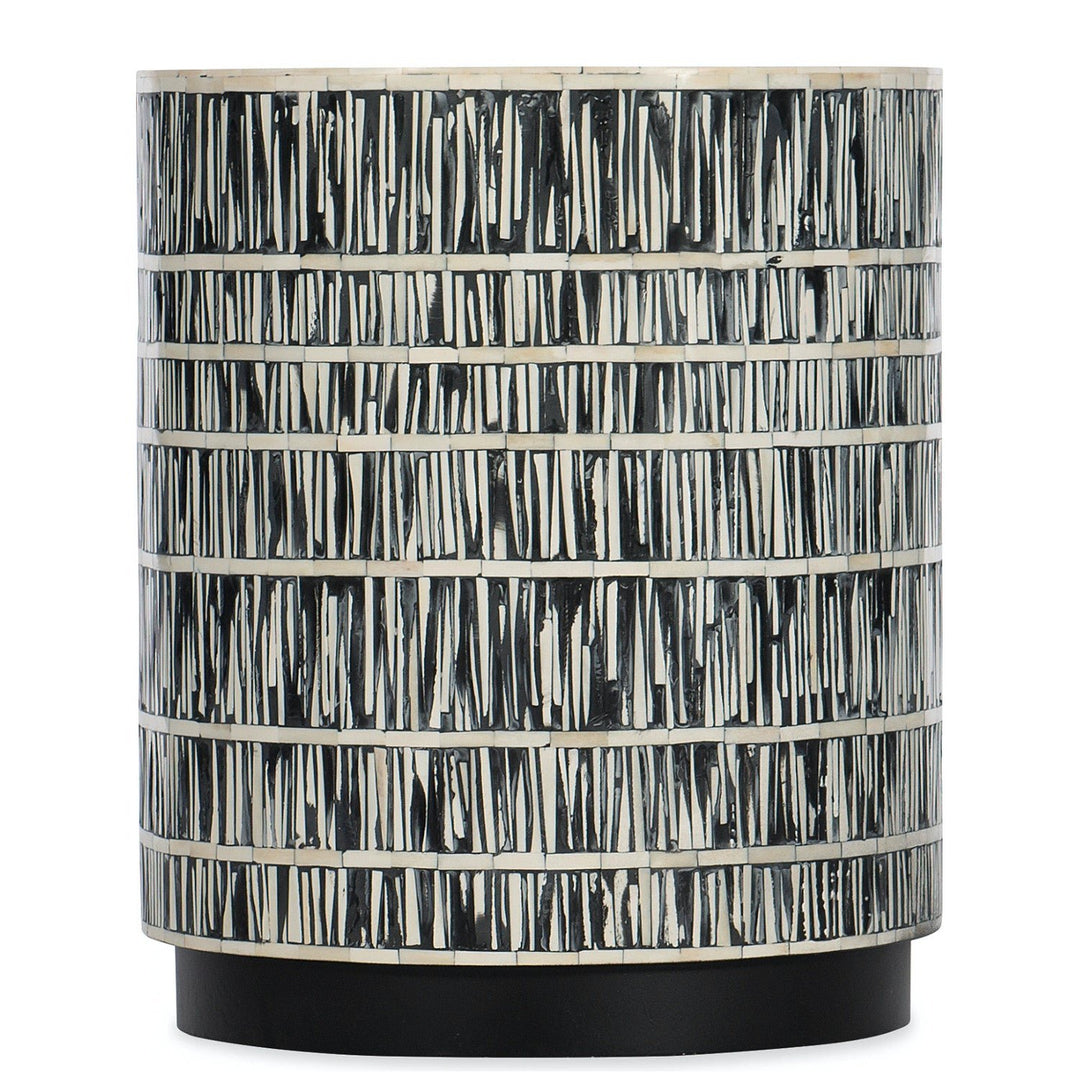 DUMA BLACK+WHITE BONE INLAY ACCENT TABLE