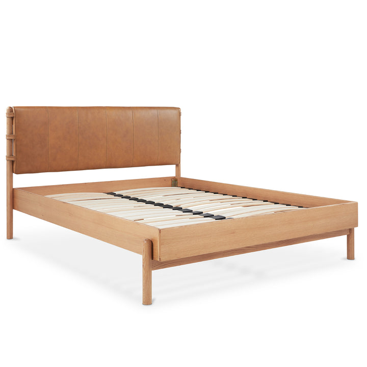 DUNDEE CAMEL LEATHER UPHOLSTERED BED